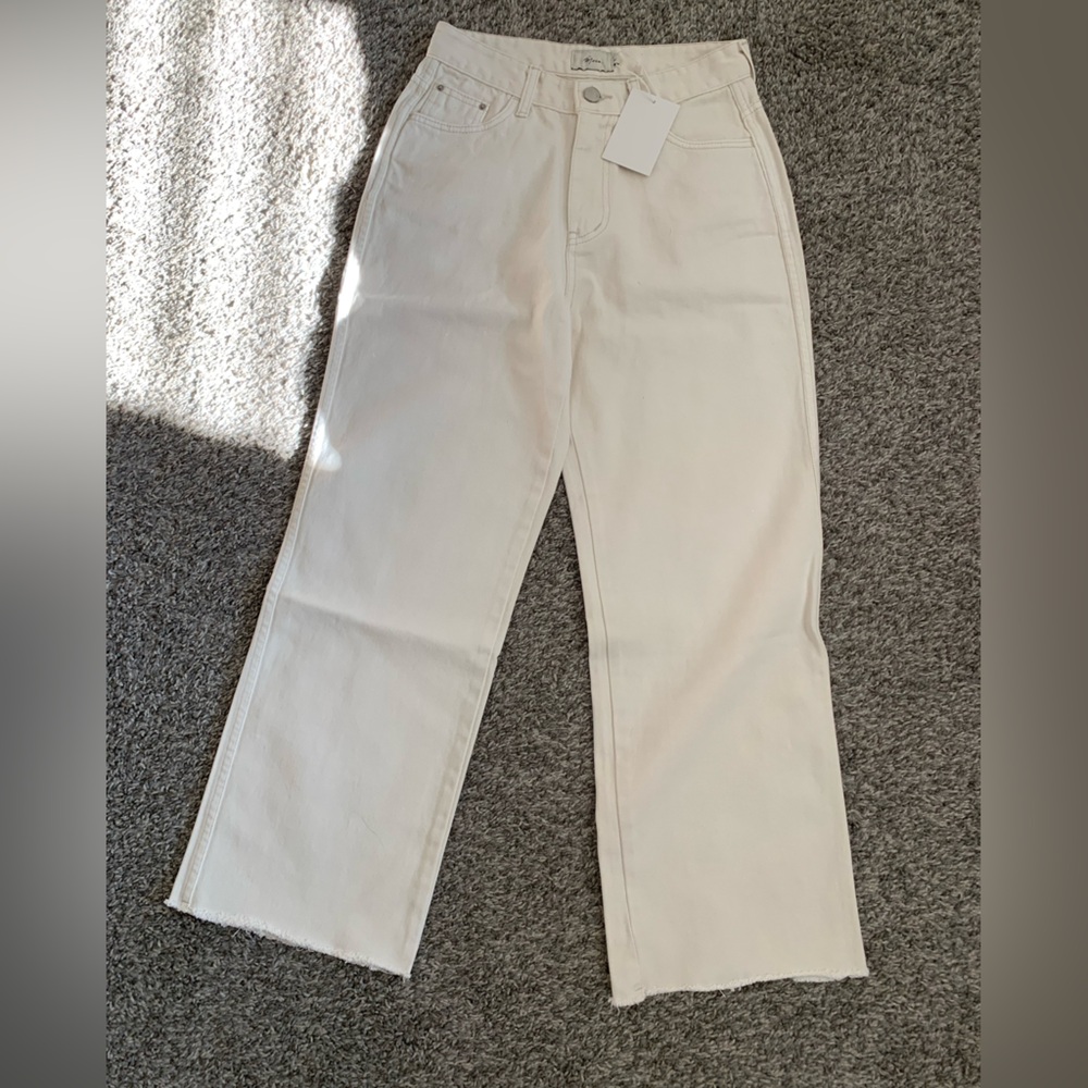 Moia Cream High-Waist Women's Jeans